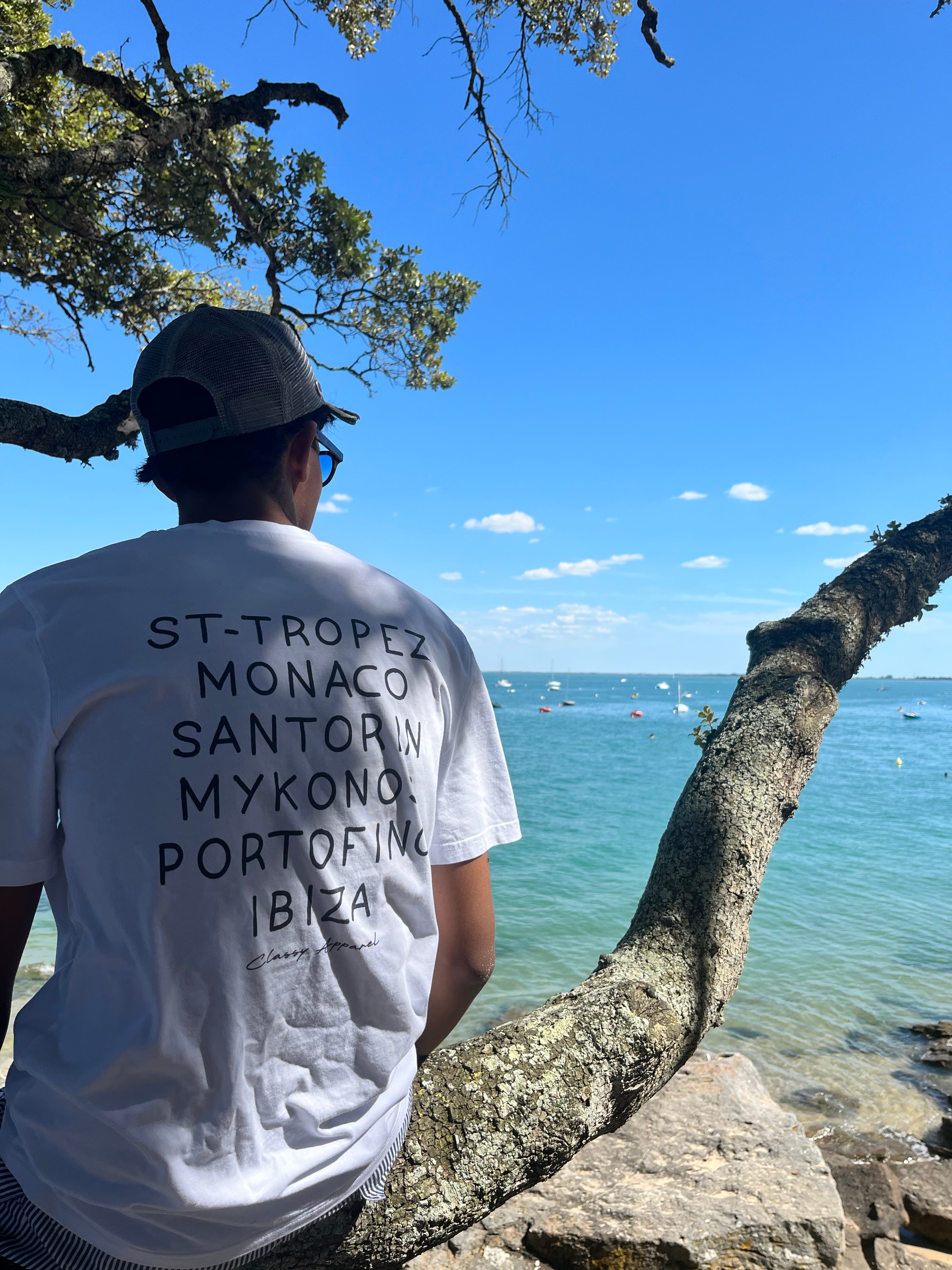 T-SHIRT RIVIERA BLANC