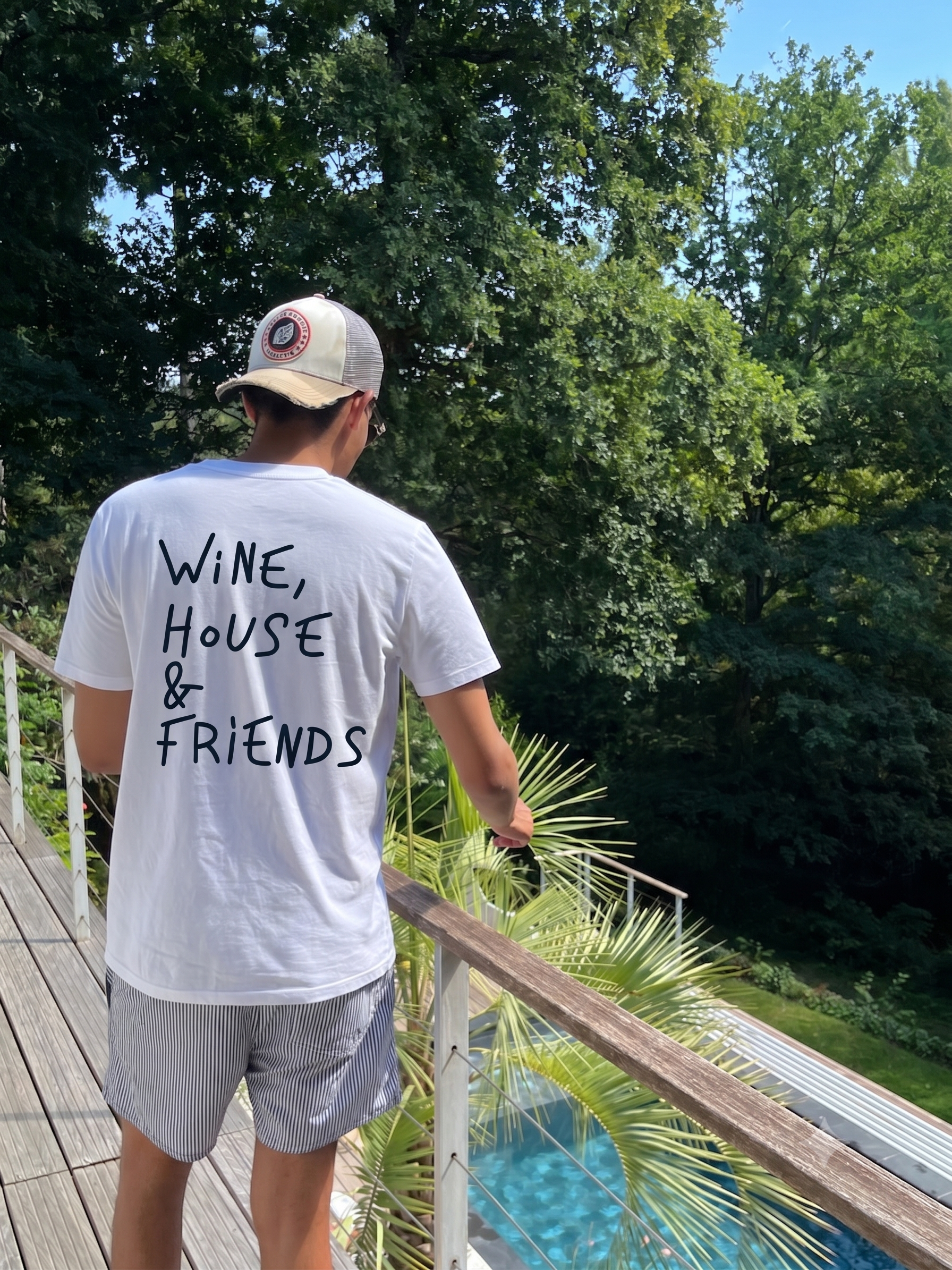 T-SHIRT SUMMER HOUSE BLANC